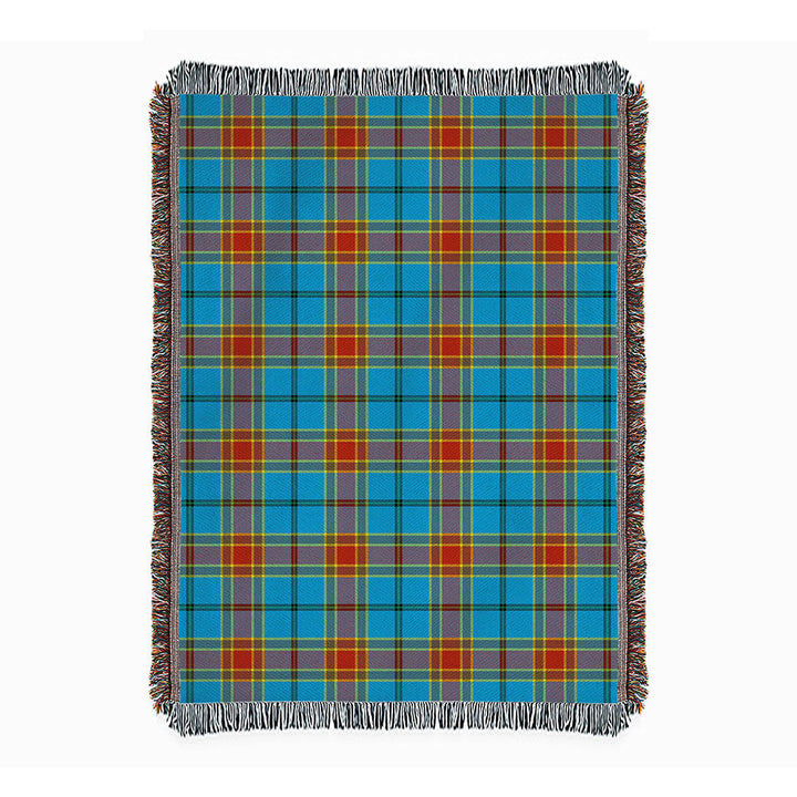 Traill (Trayle) Weathered Clan Badge Tartan Woven Blanket