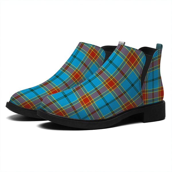 Traill (Trayle) Weathered Tartan Flat Ankle Boots