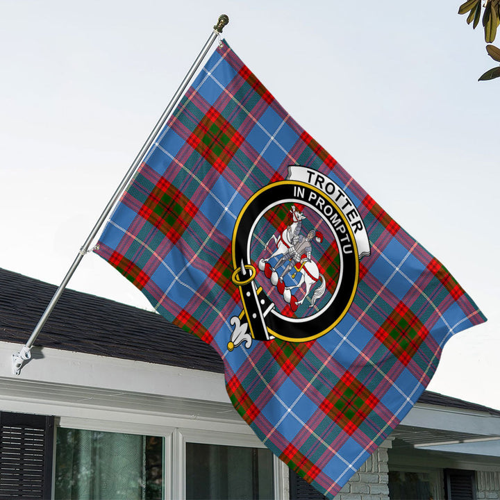 Trotter Clan Badge Tartan House Flag