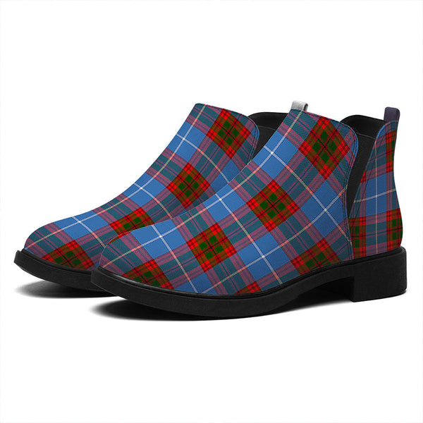 Trotter Tartan Flat Ankle Boots