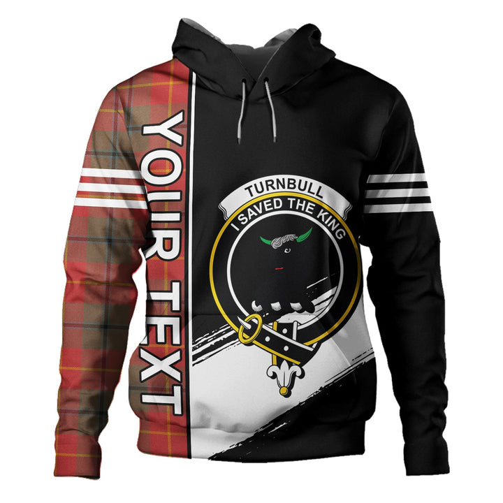 Turnbull Dress Weathered Clan Badge Tartan Hoodie Quarter Style Personalized