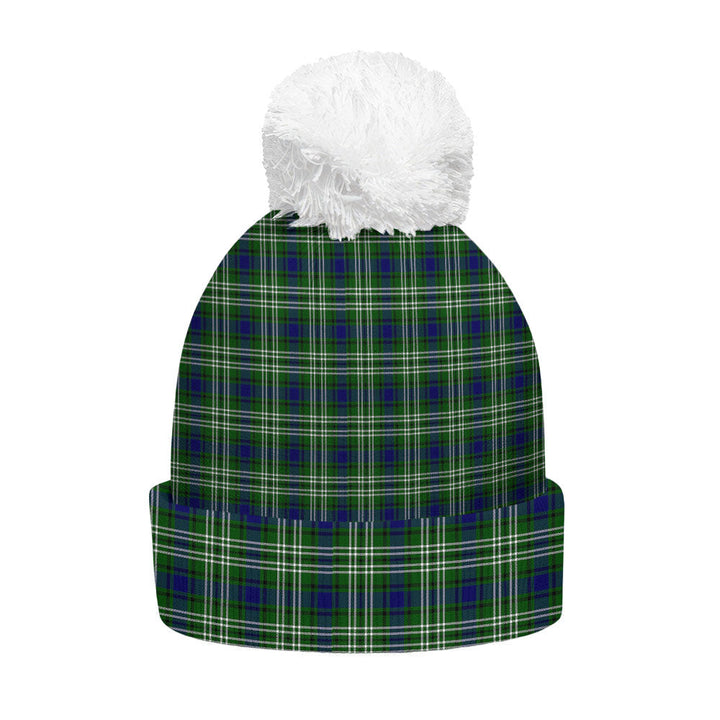 Tweedside District Clan Badge Tartan Bobble Beanie Hat