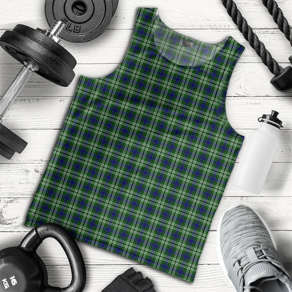 Tweedside District Clan Badge Tartan Men Tank Top