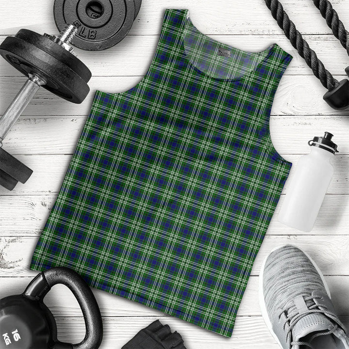 Tweedside District Clan Badge Tartan Men Tank Top