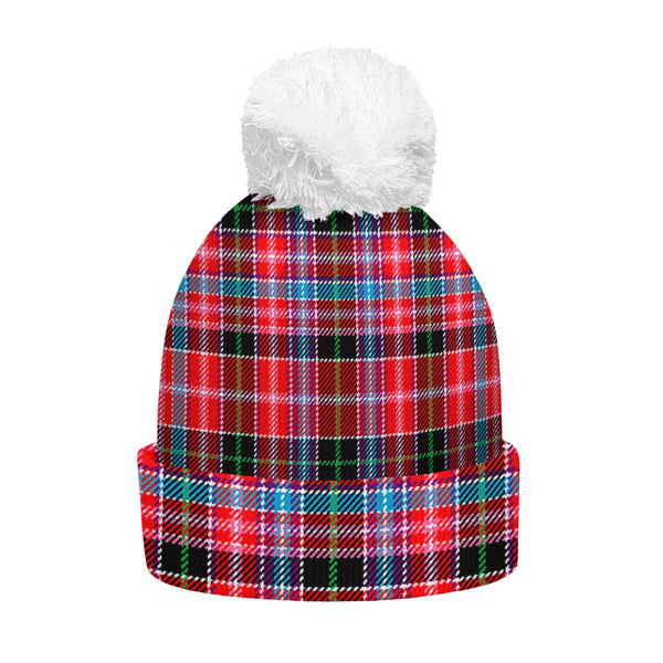 Udny Clan Badge Tartan Bobble Beanie Hat