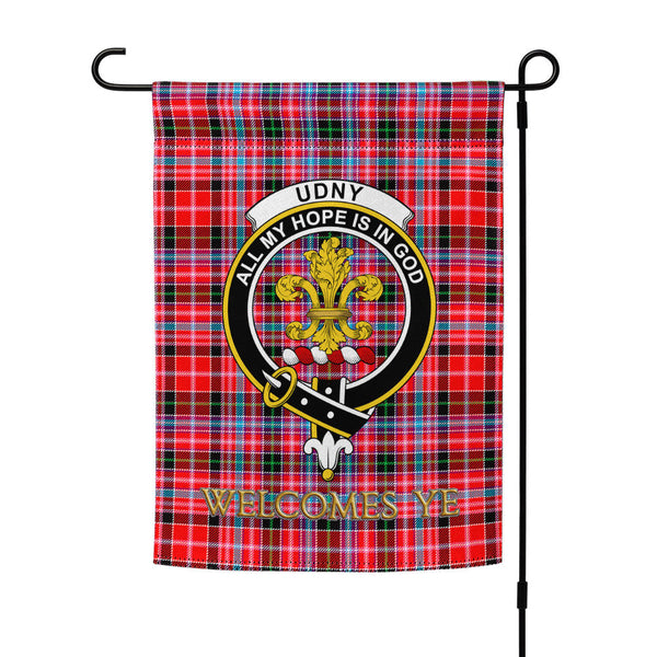 Udny Clan Badge Tartan Garden Flag