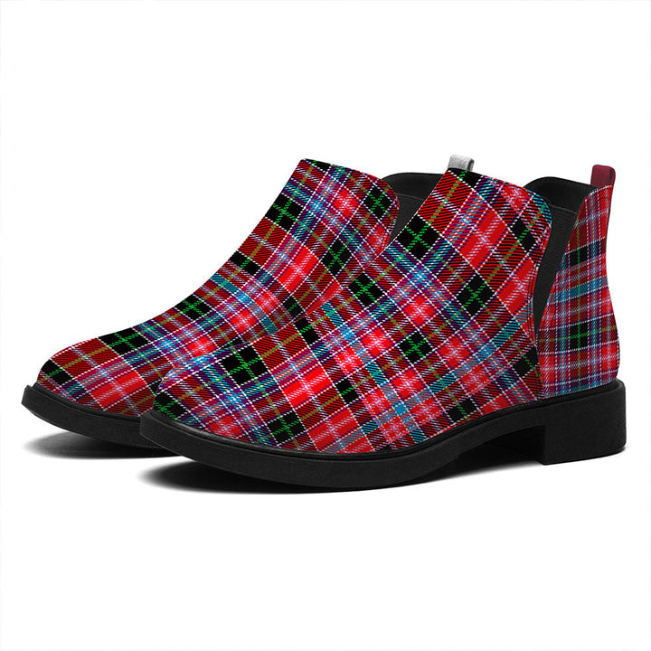 Udny Tartan Flat Ankle Boots