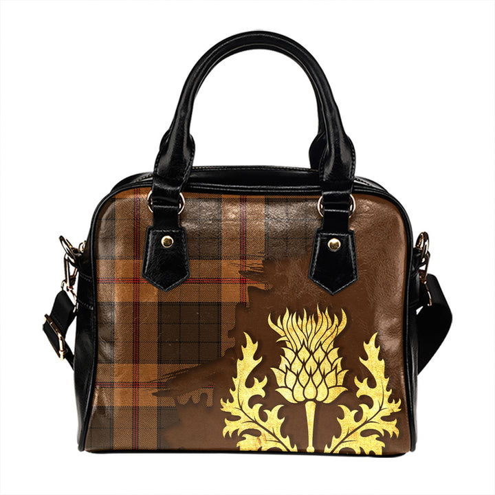 Ulster Peat Modern Tartan Shoulder Handbag Thistle Oldest Style