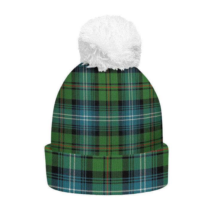 Urquhart Ancient Clan Badge Tartan Bobble Beanie Hat