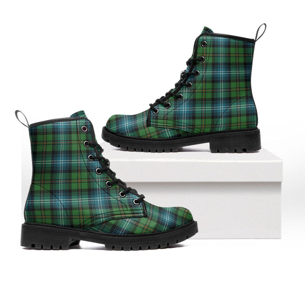 Urquhart Ancient Clan Badge Tartan Leather Boots