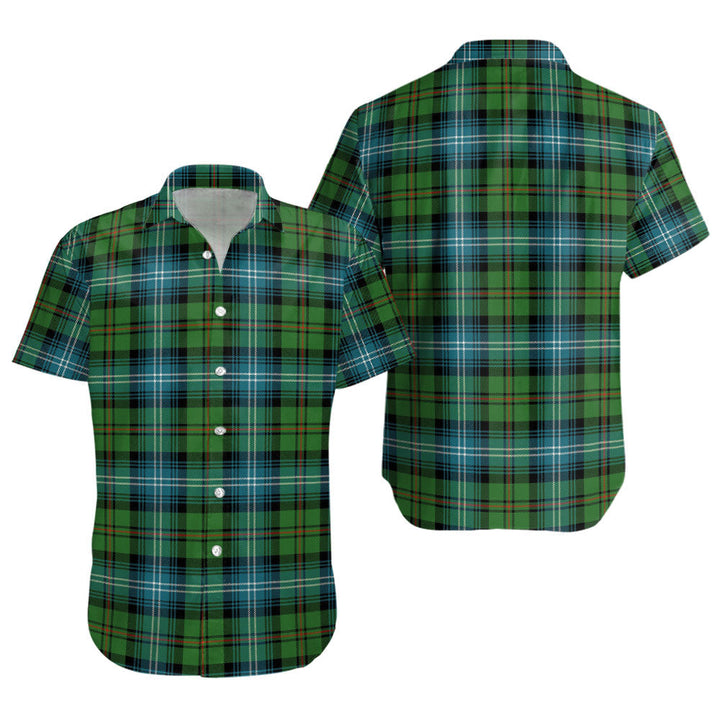 Urquhart Ancient Clan Badge Tartan Short Sleeve Shirt