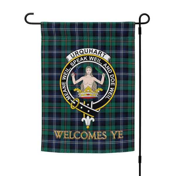 Urquhart Modern Clan Badge Tartan Garden Flag