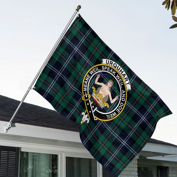 Urquhart Modern Clan Badge Tartan House Flag