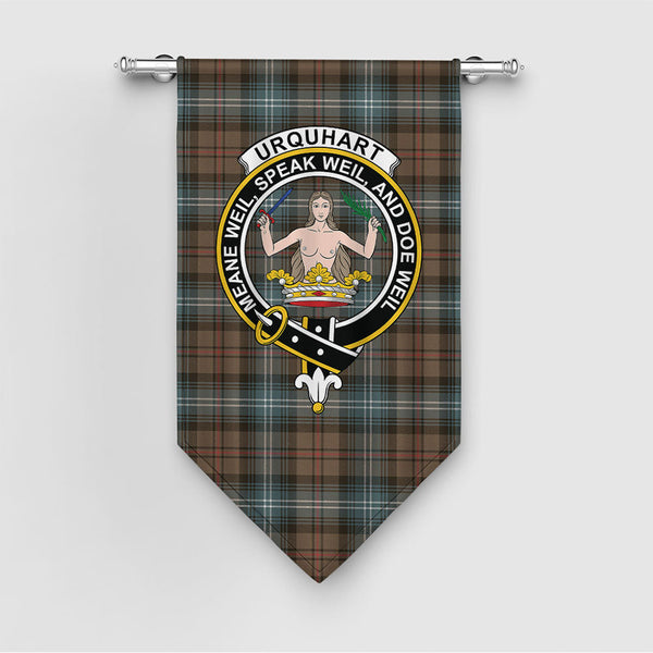 Urquhart Weathered Clan Badge Tartan Gonfalon