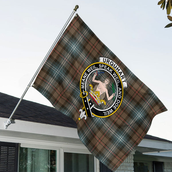 Urquhart Weathered Clan Badge Tartan House Flag