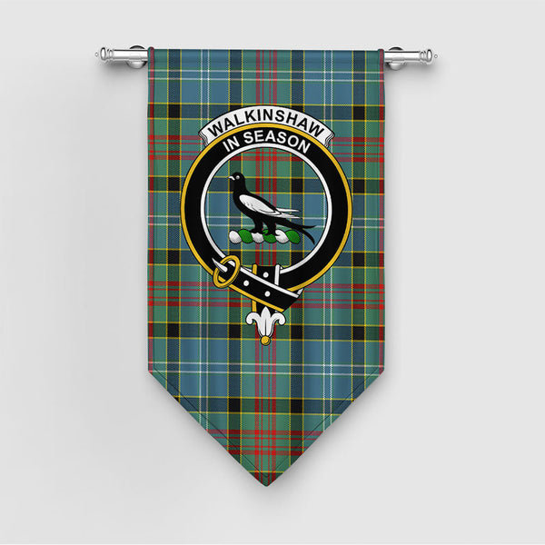 Walkinshaw Clan Badge Tartan Gonfalon