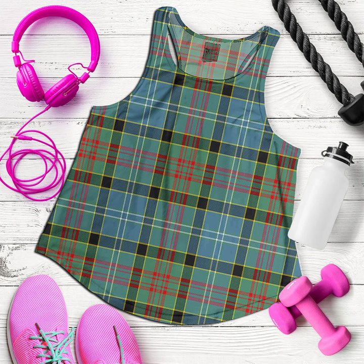 Walkinshaw Clan Badge Tartan Women Racerback Tank Top