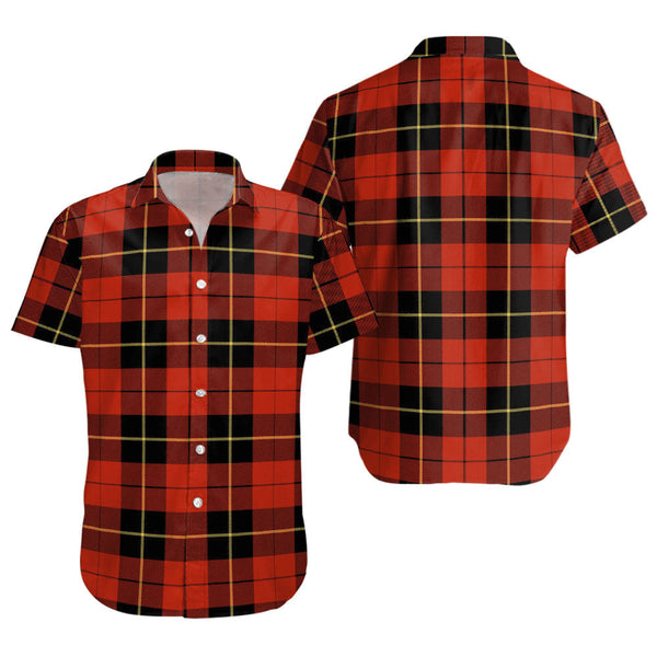 Wallace (Wallas) Ancient Clan Badge Tartan Short Sleeve Shirt