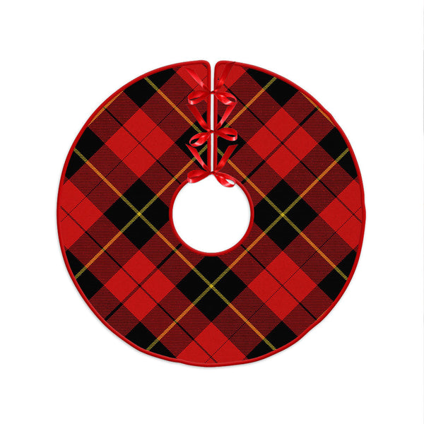 Wallace (Wallas) Modern Clan Badge Tartan Christmas Tree Skirt