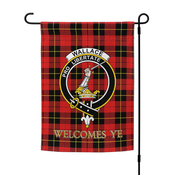 Wallace (Wallas) Modern Clan Badge Tartan Garden Flag