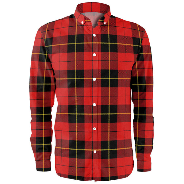 Wallace (Wallas) Modern Clan Badge Tartan Long Sleeve Shirt