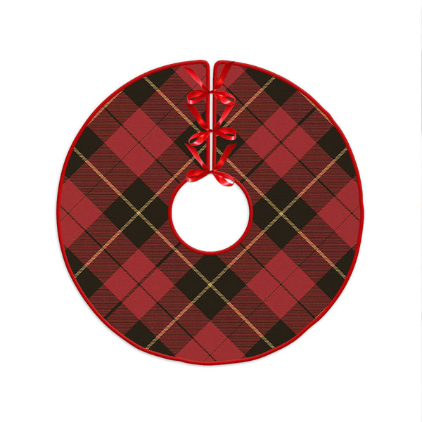 Wallace (Wallas) Weathered Clan Badge Tartan Christmas Tree Skirt