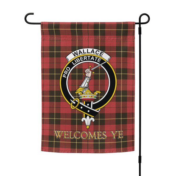 Wallace (Wallas) Weathered Clan Badge Tartan Garden Flag
