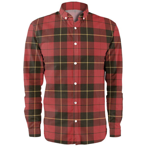 Wallace (Wallas) Weathered Clan Badge Tartan Long Sleeve Shirt