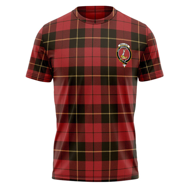 Wallace (Wallas) Weathered Clan Badge Tartan T-Shirt
