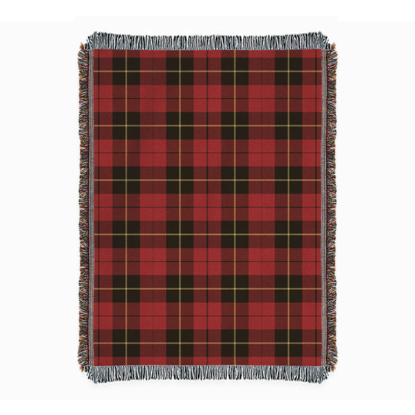 Wallace (Wallas) Weathered Clan Badge Tartan Woven Blanket