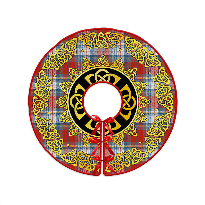 Warden Ancient Clan Badge Tartan Christmas Tree Skirt Golden Celtic Heritage