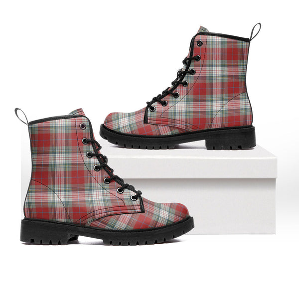 Warden Weathered Clan Badge Tartan Leather Boots