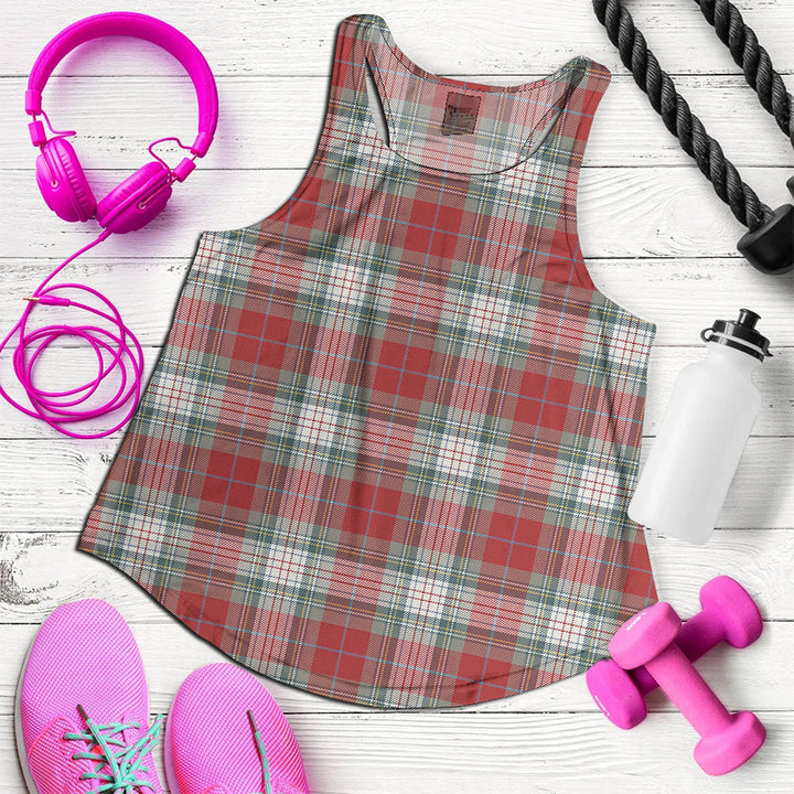 Warden Weathered Clan Badge Tartan Women Racerback Tank Top