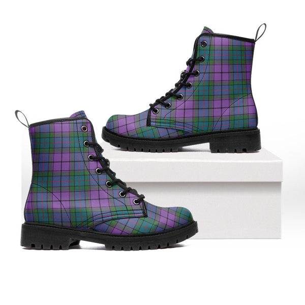 Wardlaw Ancient Clan Badge Tartan Leather Boots