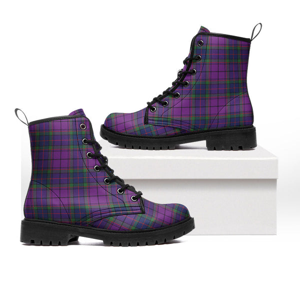 Wardlaw Modern Clan Badge Tartan Leather Boots