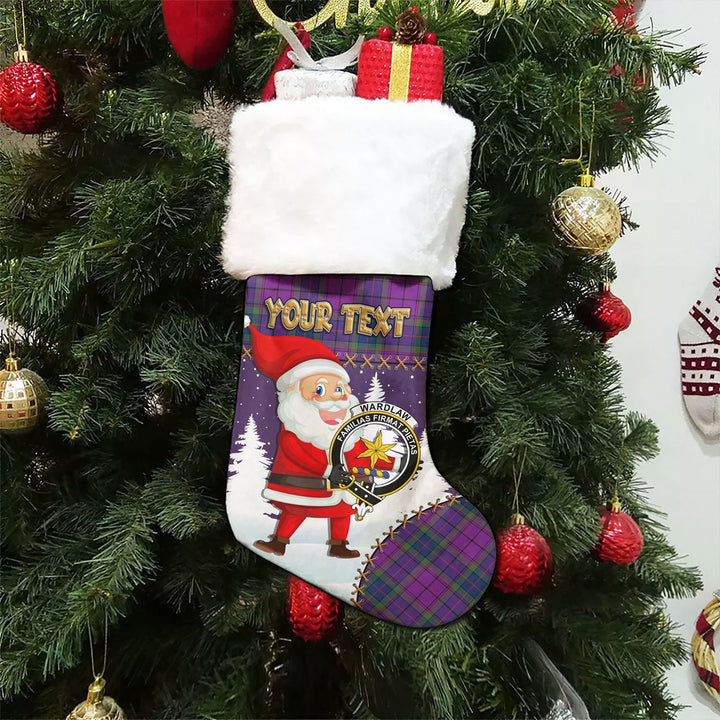 Wardlaw Modern Clan Badge Tartan Christmas Stocking Holiday Blessings Merry Christmas Joy