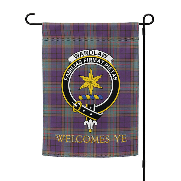 Wardlaw Weathered Clan Badge Tartan Garden Flag