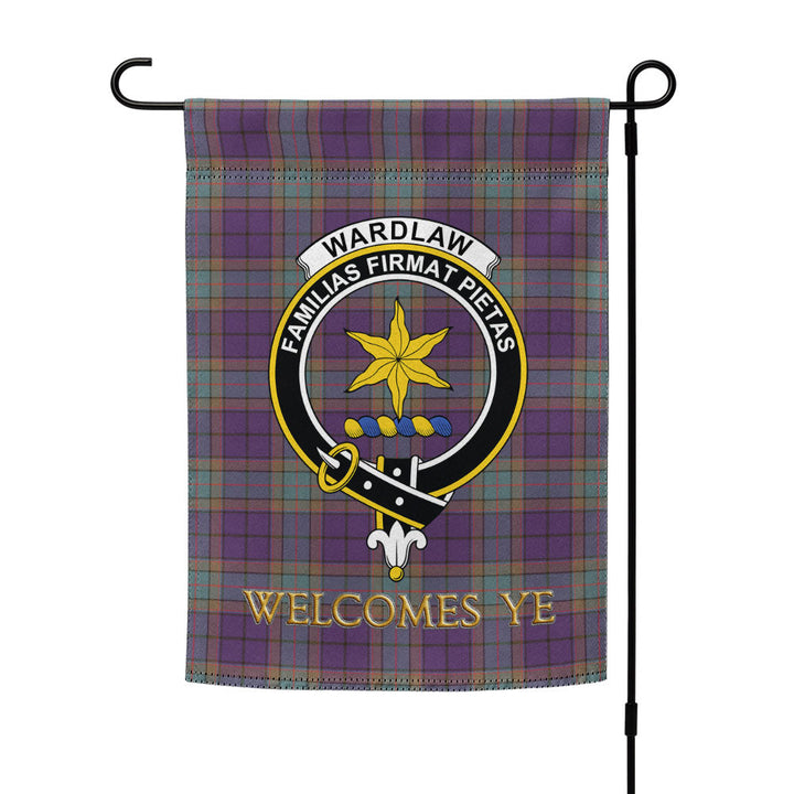Wardlaw Weathered Clan Badge Tartan Garden Flag