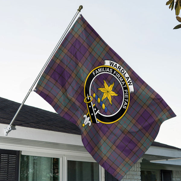 Wardlaw Weathered Clan Badge Tartan House Flag