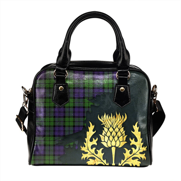 Wartley Hunting Modern Tartan Shoulder Handbag Thistle Oldest Style