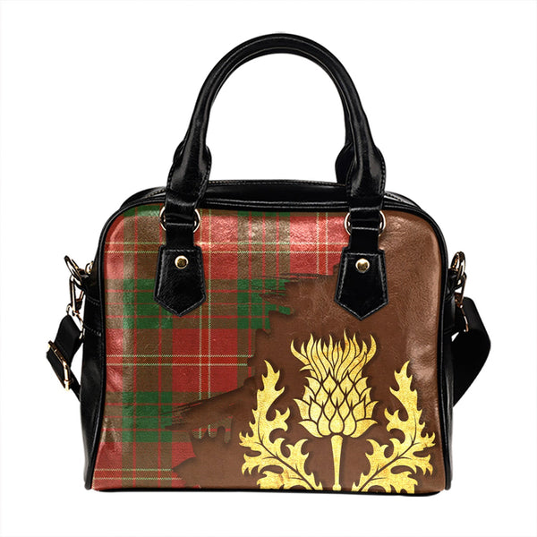 Wasko Ancient Tartan Shoulder Handbag Thistle Oldest Style
