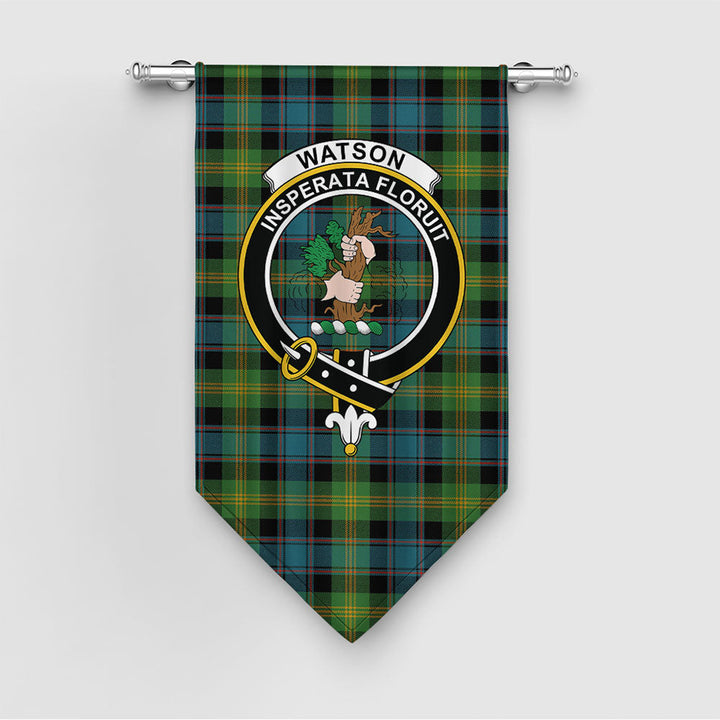 Watson (Wate Watt) Ancient Clan Badge Tartan Gonfalon