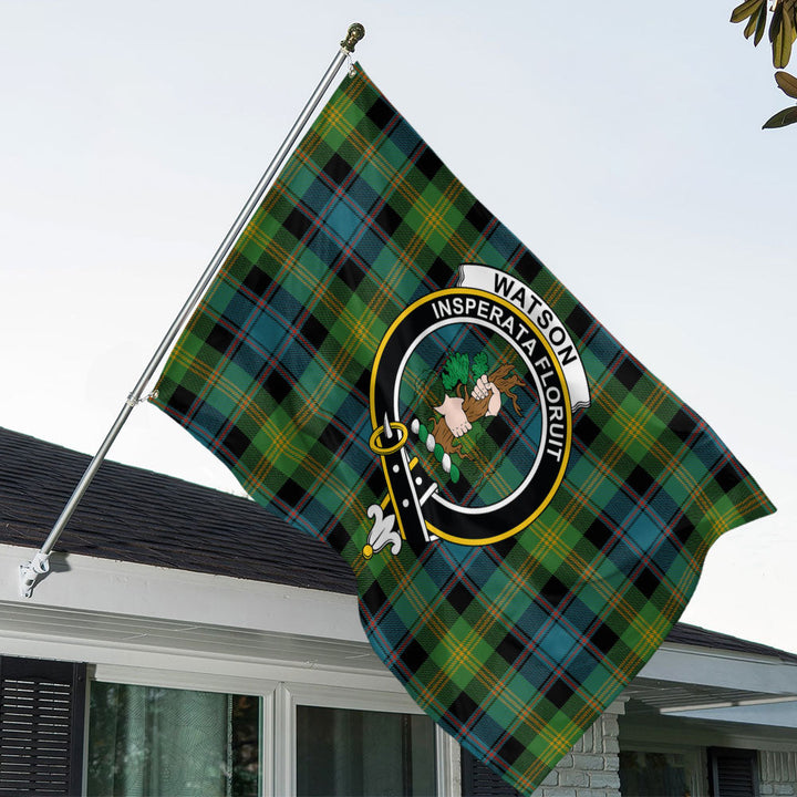 Watson (Wate Watt) Ancient Clan Badge Tartan House Flag