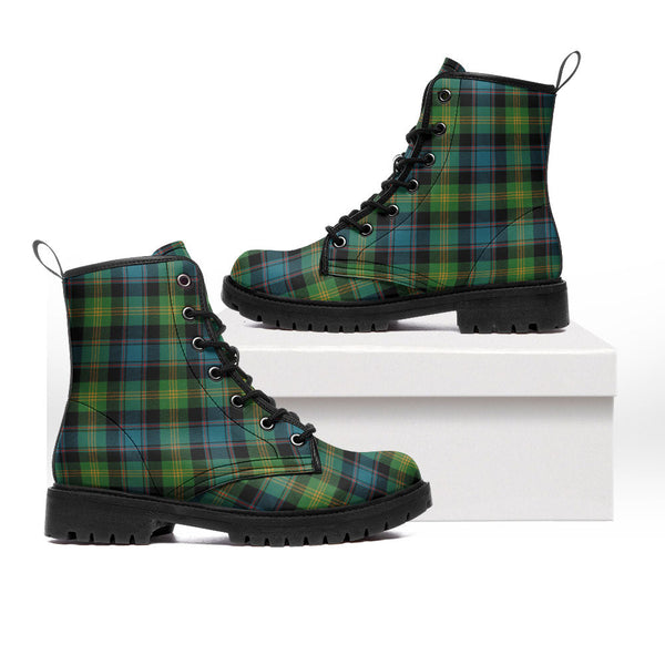 Watson (Wate Watt) Ancient Clan Badge Tartan Leather Boots