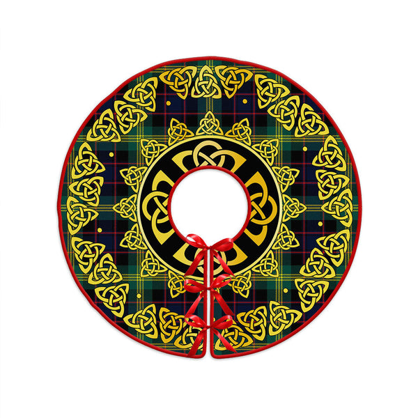 Watson (Wate Watt) Modern Clan Badge Tartan Christmas Tree Skirt Golden Celtic Heritage
