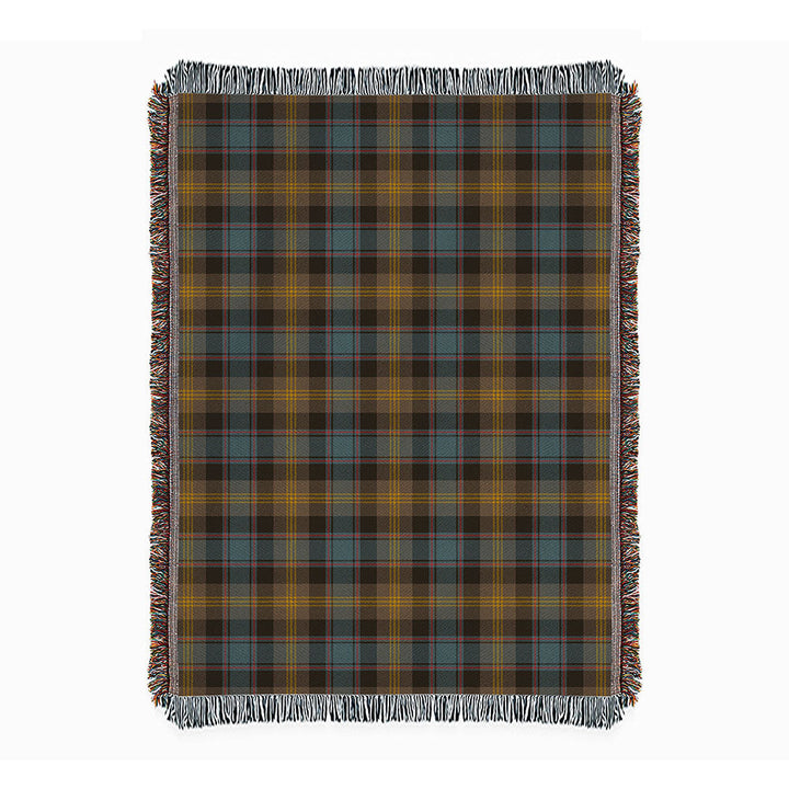 Watson (Wate Watt) Weathered Clan Badge Tartan Woven Blanket