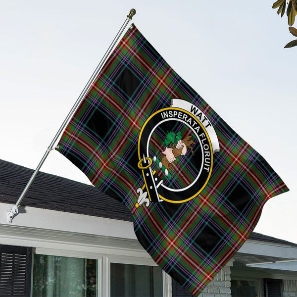 Watt (Wate) Ancient Clan Badge Tartan House Flag