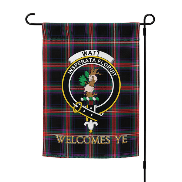 Watt (Wate) Modern Clan Badge Tartan Garden Flag