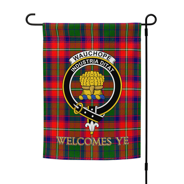 Wauchope Clan Badge Tartan Garden Flag