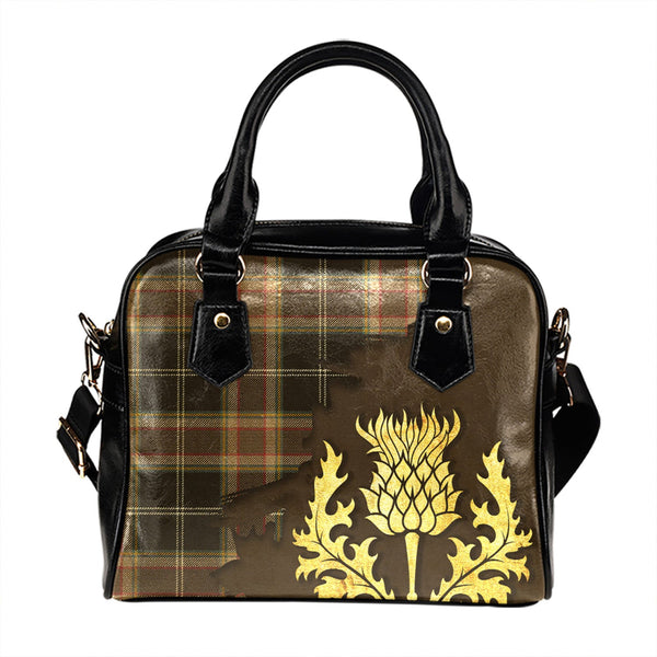 Webster Weathered Tartan Shoulder Handbag Thistle Oldest Style